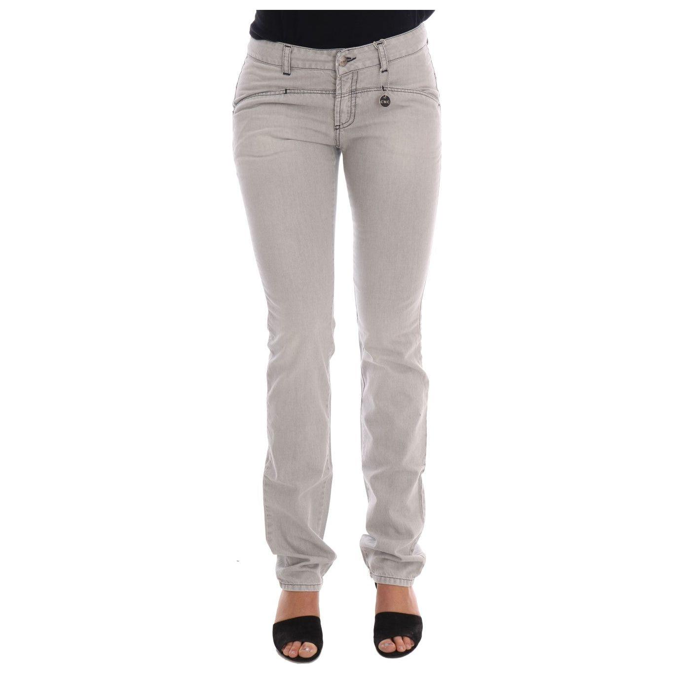 Costume National Sophisticated Gray Super Slim Jeans Costume National Dark Gray