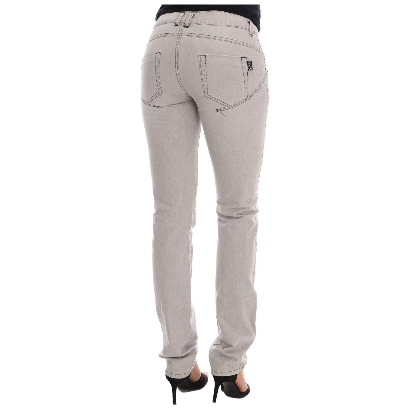 Costume National Sophisticated Gray Super Slim Jeans Costume National Dark Gray