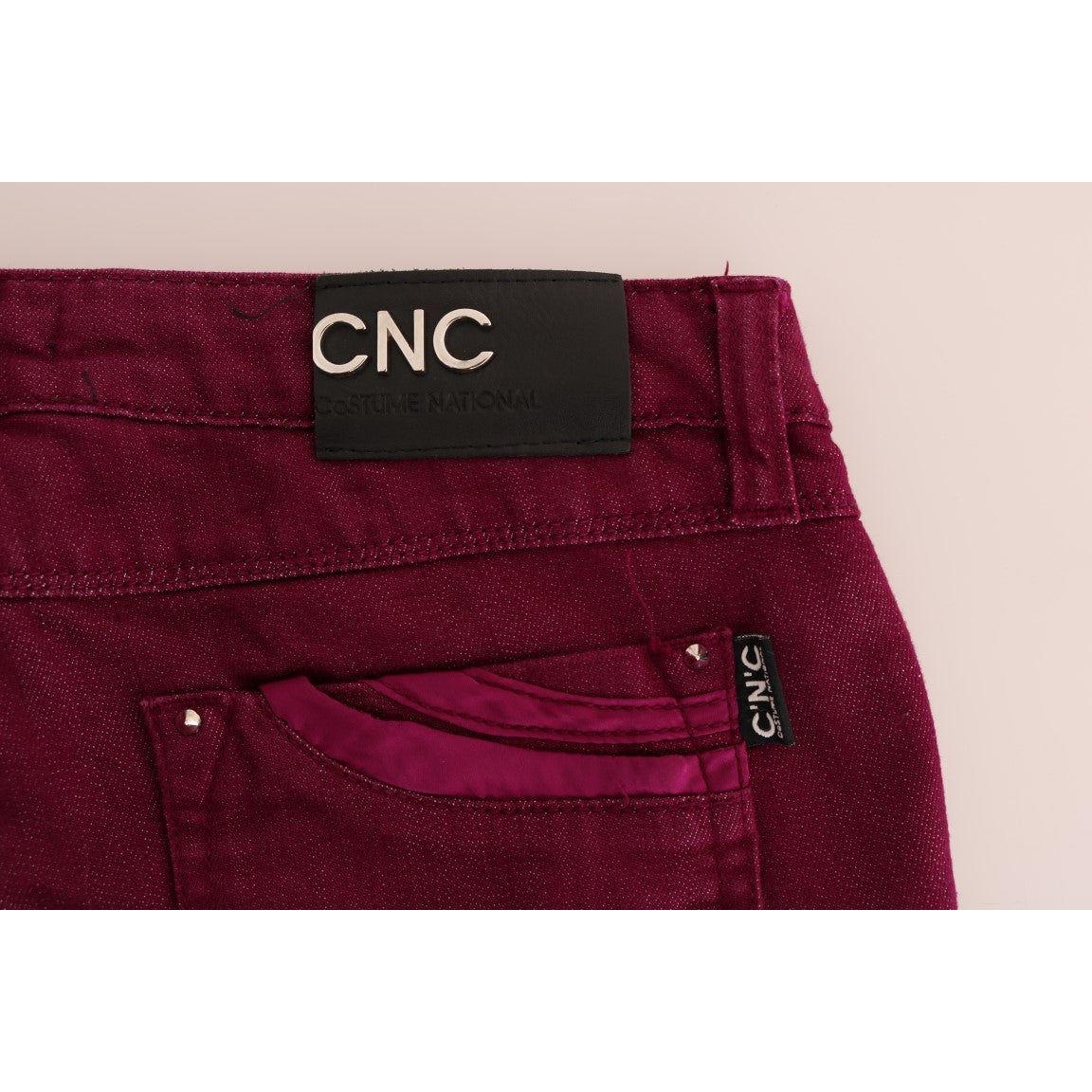 Costume National Sleek Red Straight Fit Luxury Jeans Costume National Light Gray