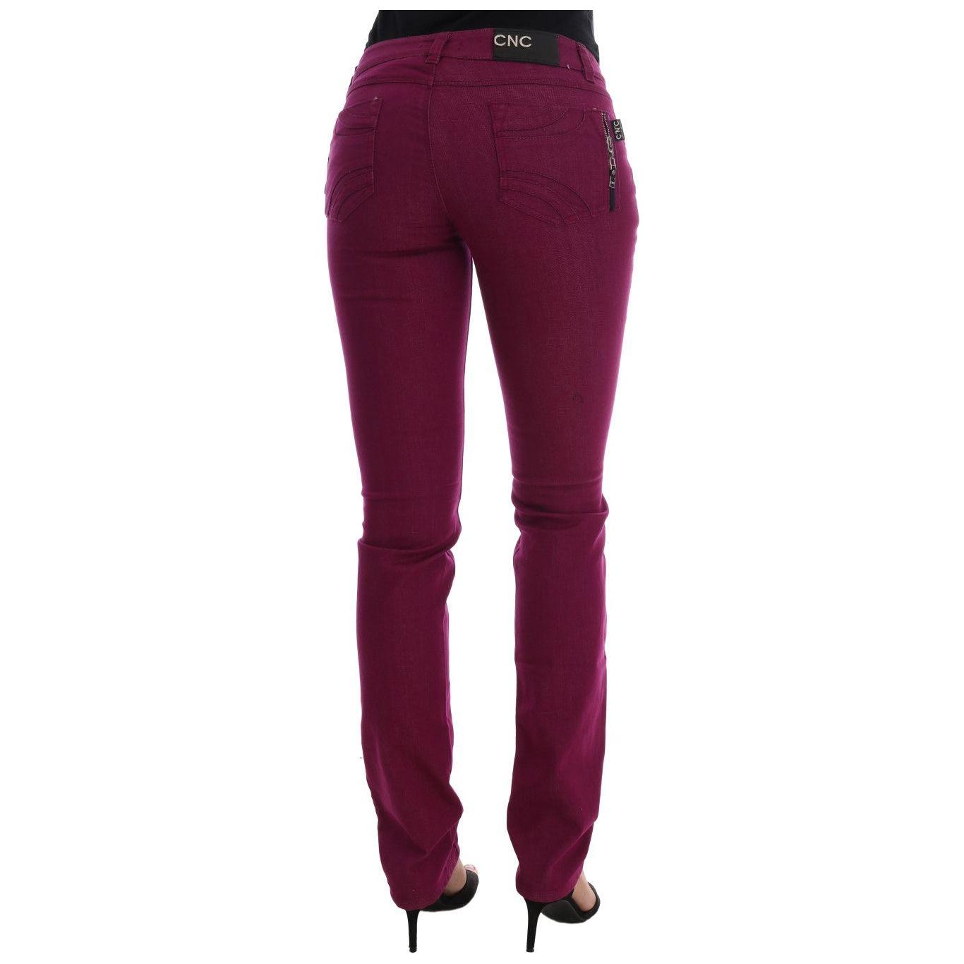 Costume National Elegant Purple Super Slim Jeans Costume National Dark Slate Gray