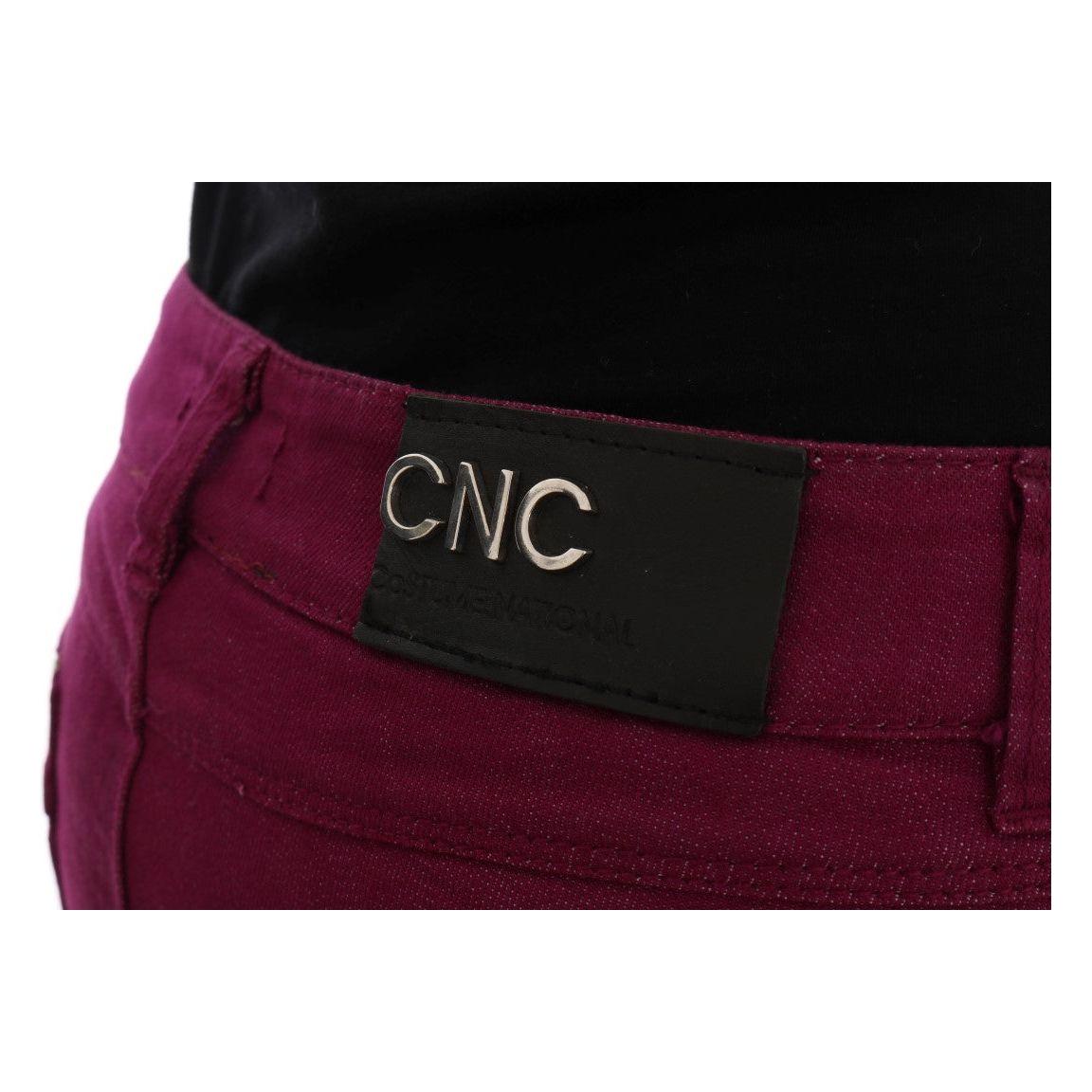 Costume National Elegant Purple Super Slim Jeans Costume National Black