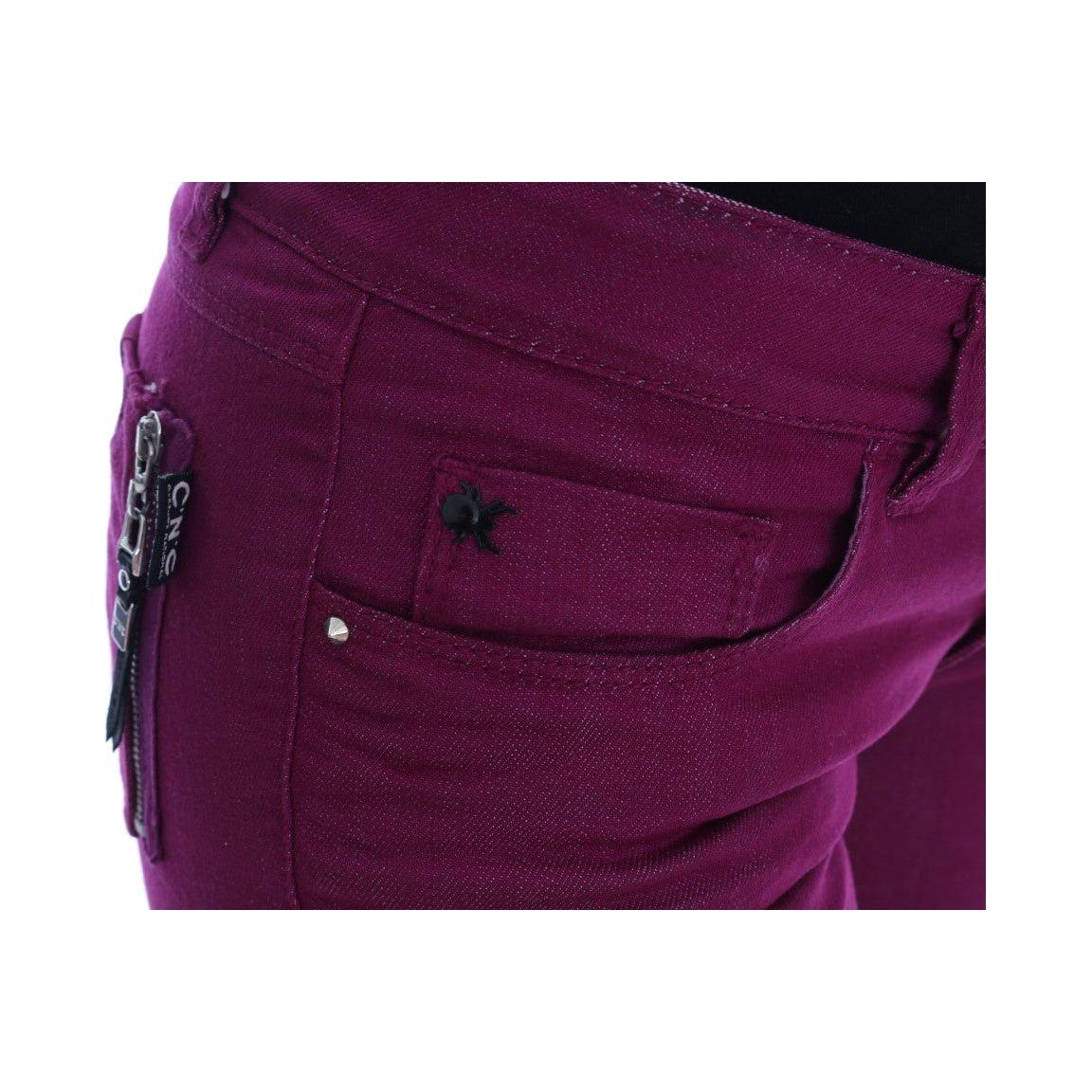 Costume National Elegant Purple Super Slim Jeans Costume National Dark Slate Gray