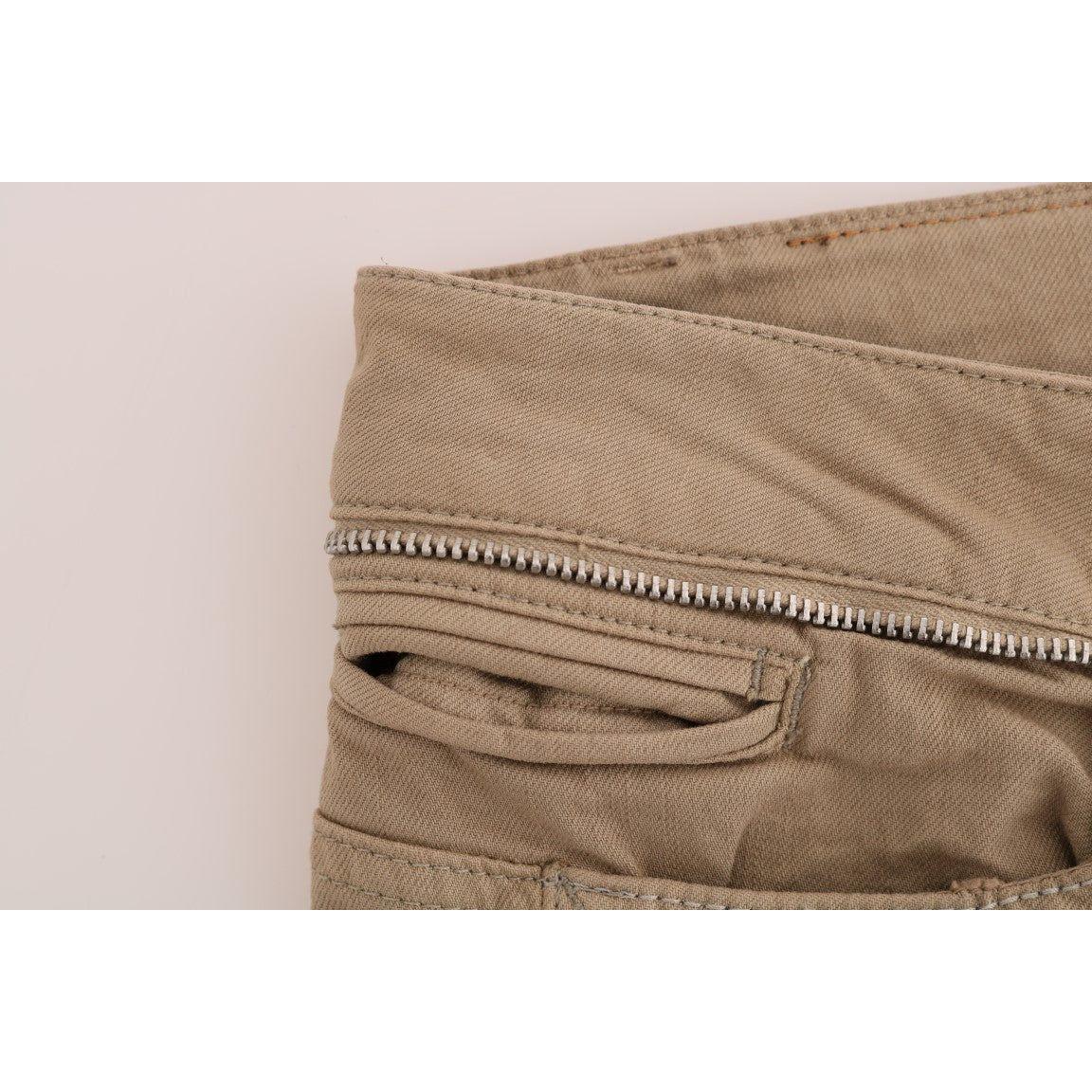 Costume National Beige Super Slim Fit Denim Delight Jeans & Pants Costume National Rosy Brown