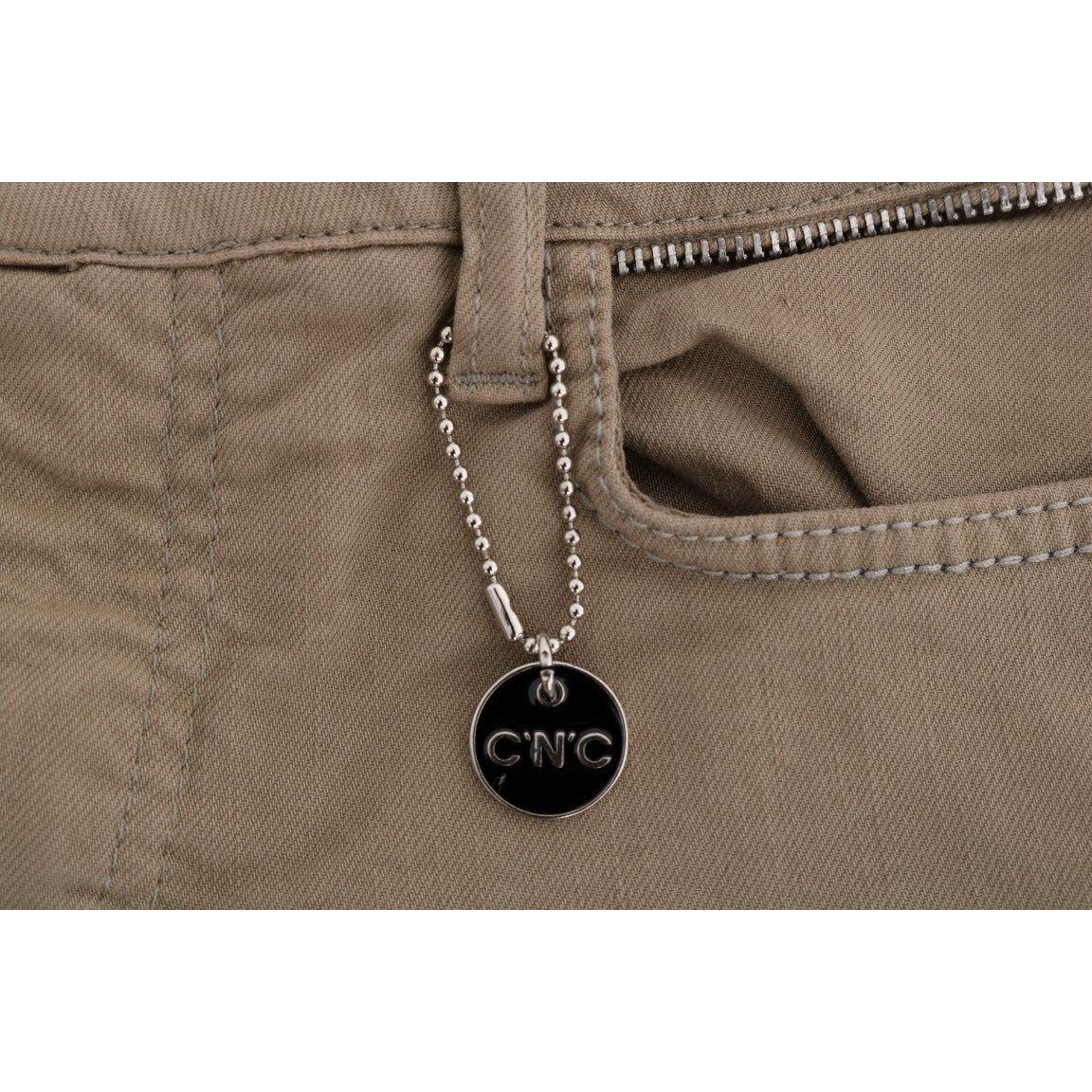 Costume National Beige Super Slim Fit Denim Delight Jeans & Pants Costume National Dim Gray
