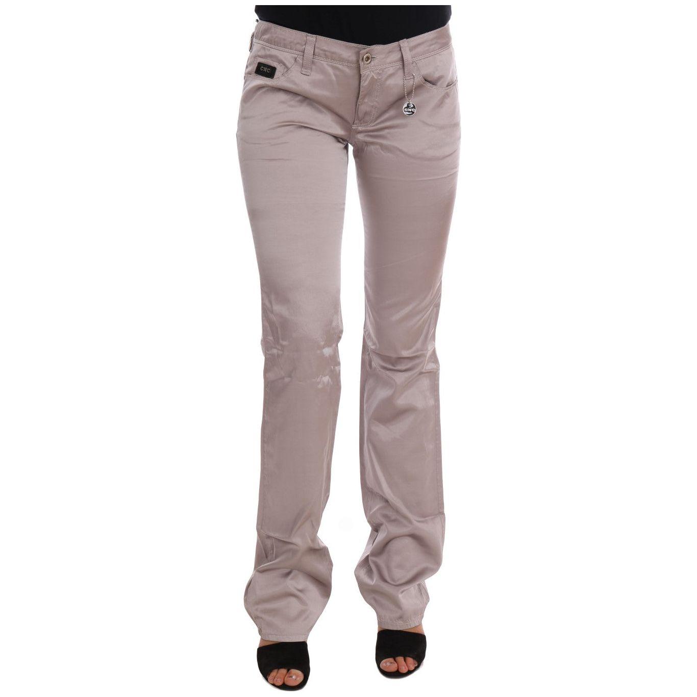 Costume National Chic Beige Slim Fit Designer Jeans Jeans & Pants Costume National Rosy Brown