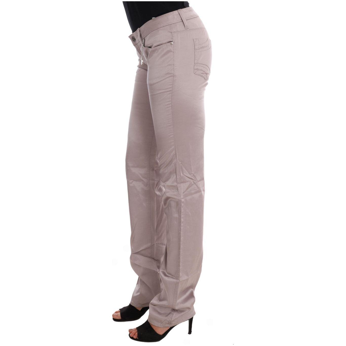 Costume National Chic Beige Slim Fit Designer Jeans Jeans & Pants Costume National Rosy Brown