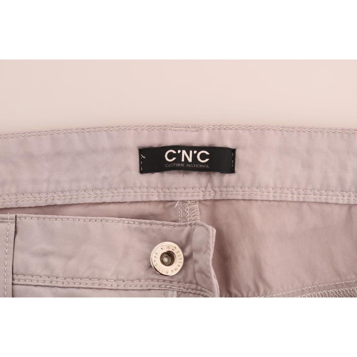 Costume National Chic Beige Slim Fit Designer Jeans Jeans & Pants Costume National Gray