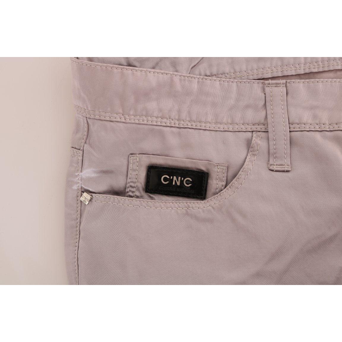 Costume National Chic Beige Slim Fit Designer Jeans Jeans & Pants Costume National Dark Gray