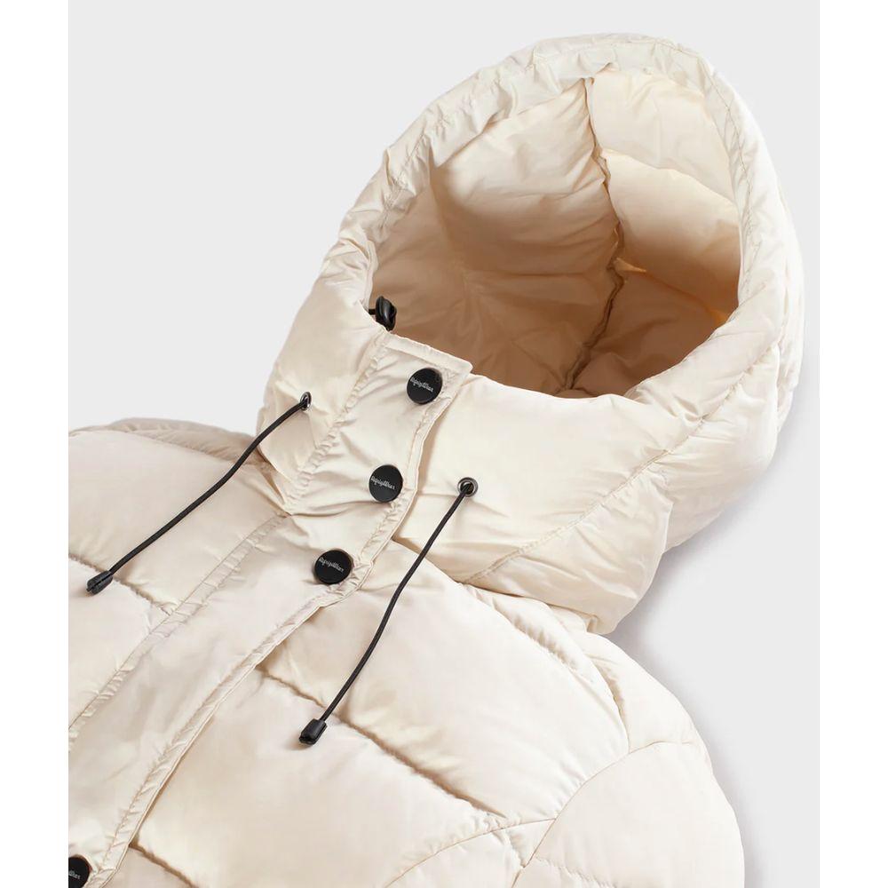 Refrigiwear White Nylon Jackets & Coat Refrigiwear Antique White