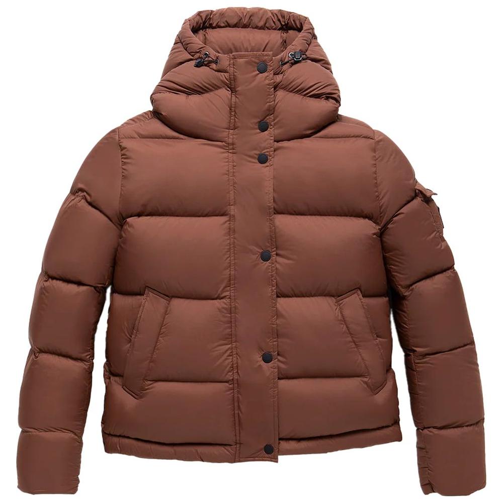 Refrigiwear Brown Polyester Jackets & Coat Refrigiwear Saddle Brown