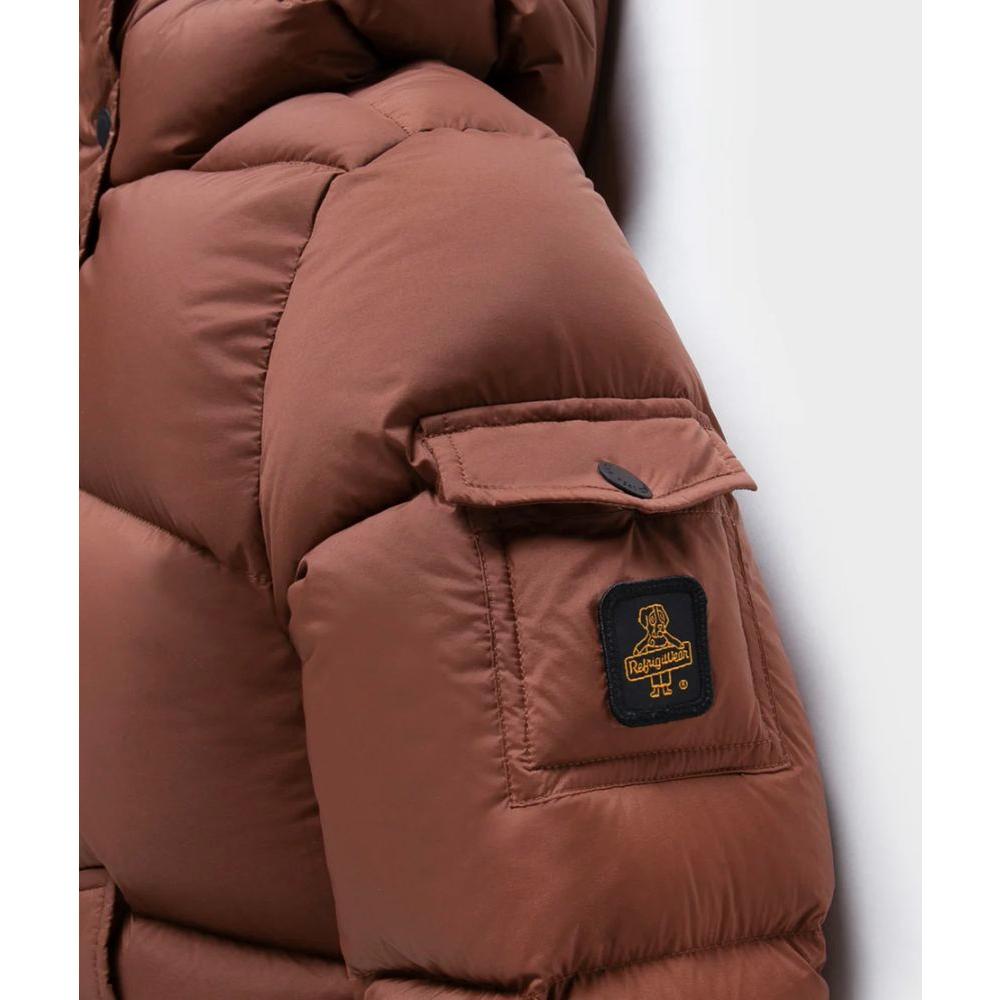 Refrigiwear Brown Polyester Jackets & Coat Refrigiwear Sienna
