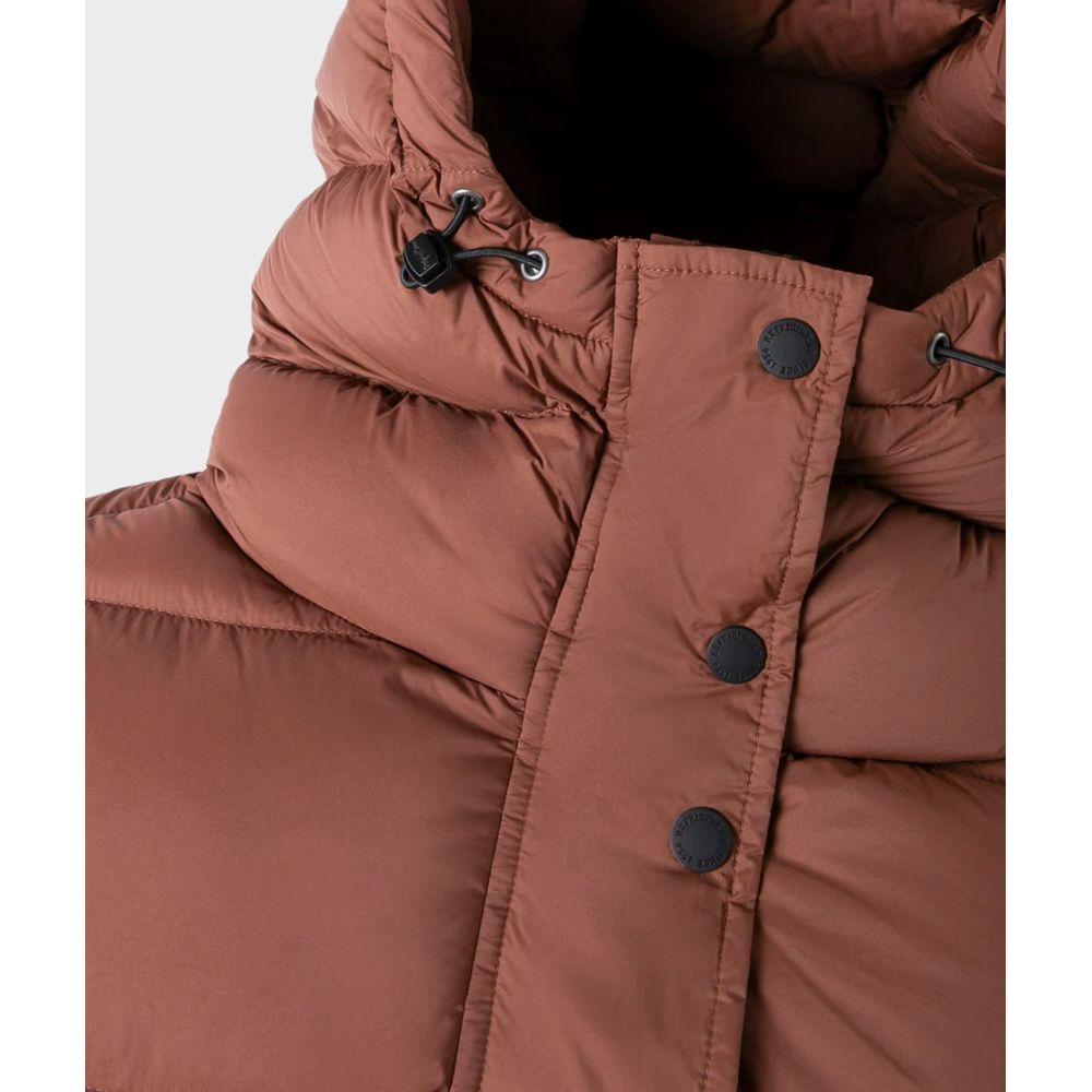 Refrigiwear Brown Polyester Jackets & Coat Refrigiwear Sienna