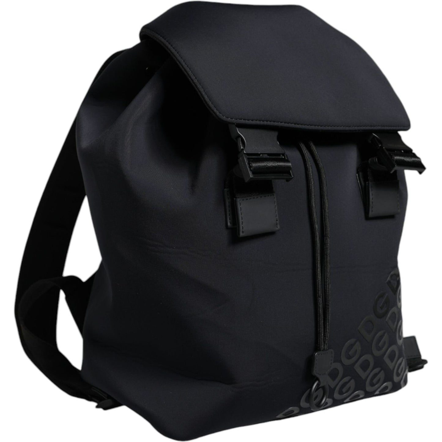 Dolce & Gabbana Black DG Mania Neoprene Travel Back Pack Bag Dolce & Gabbana Black