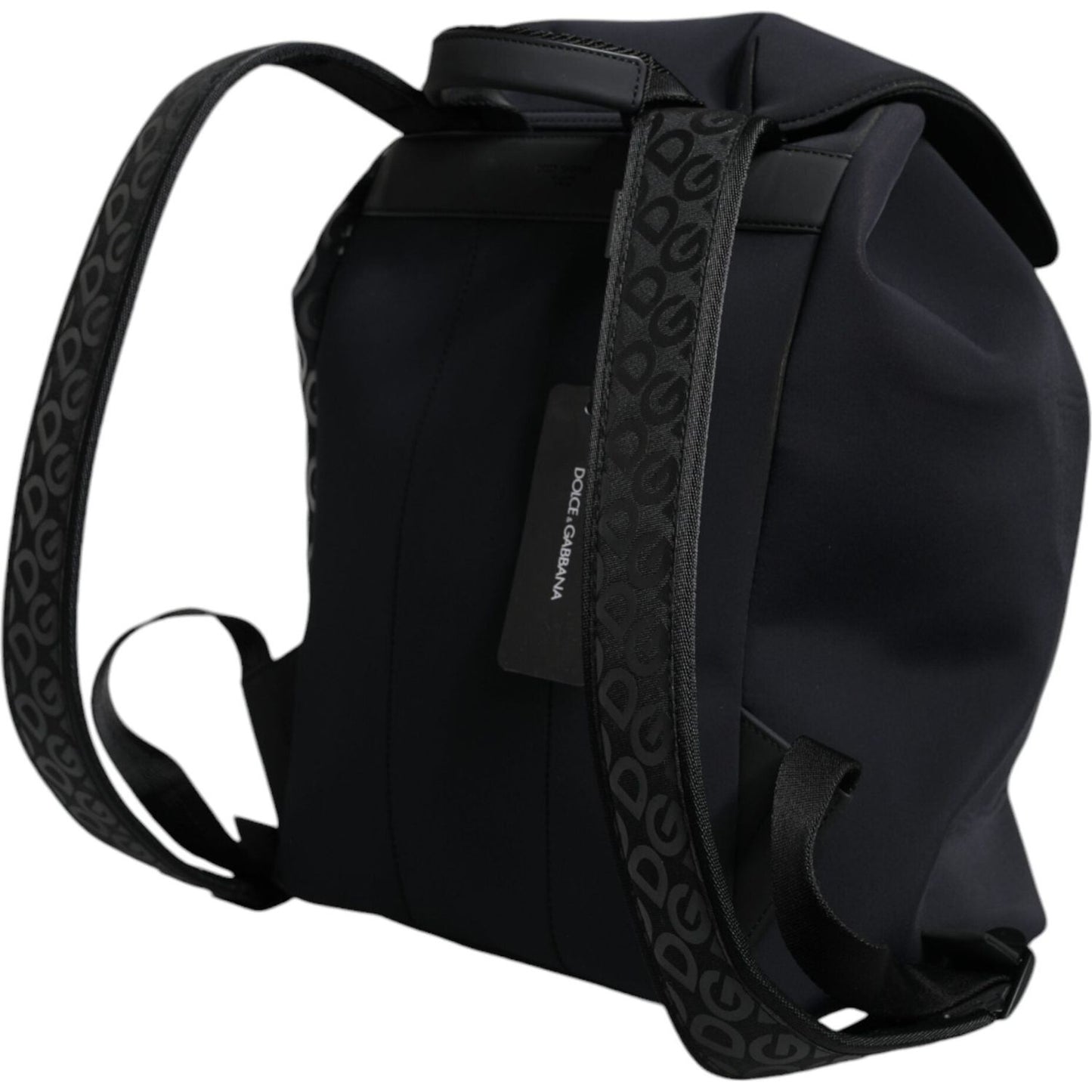 Dolce & Gabbana Black DG Mania Neoprene Travel Back Pack Bag Dolce & Gabbana Black