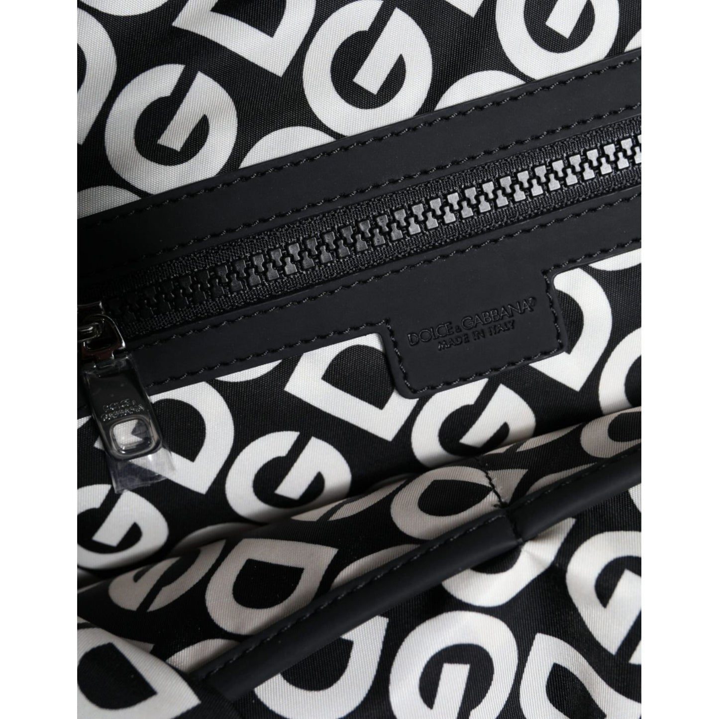 Dolce & Gabbana Black DG Mania Neoprene Travel Back Pack Bag Dolce & Gabbana Light Gray