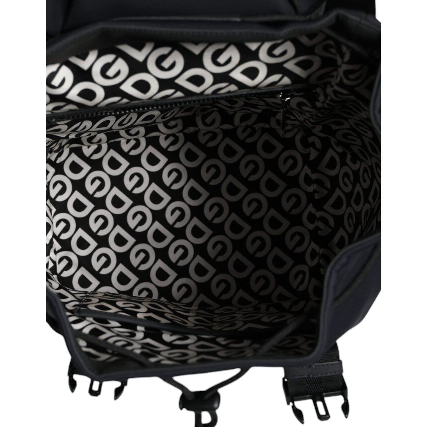 Dolce & Gabbana Black DG Mania Neoprene Travel Back Pack Bag Dolce & Gabbana Black