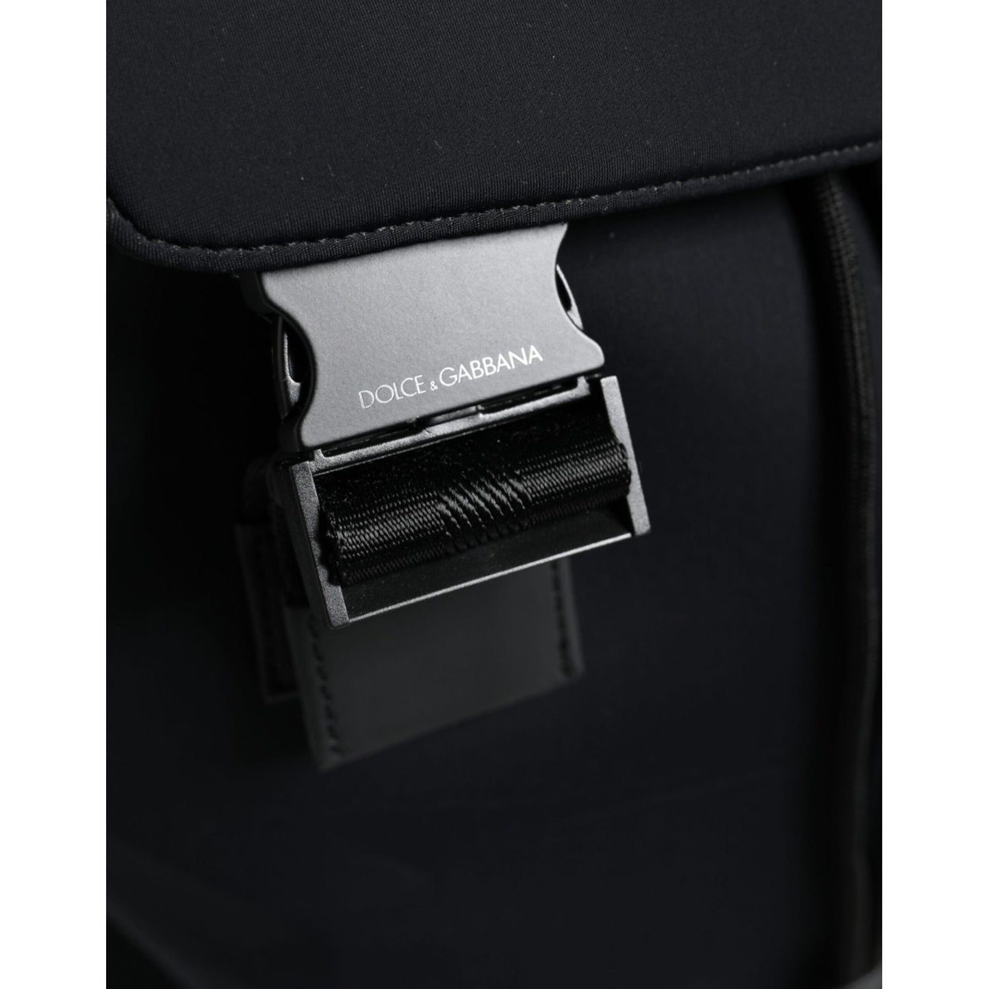 Dolce & Gabbana Black DG Mania Neoprene Travel Back Pack Bag Dolce & Gabbana Black