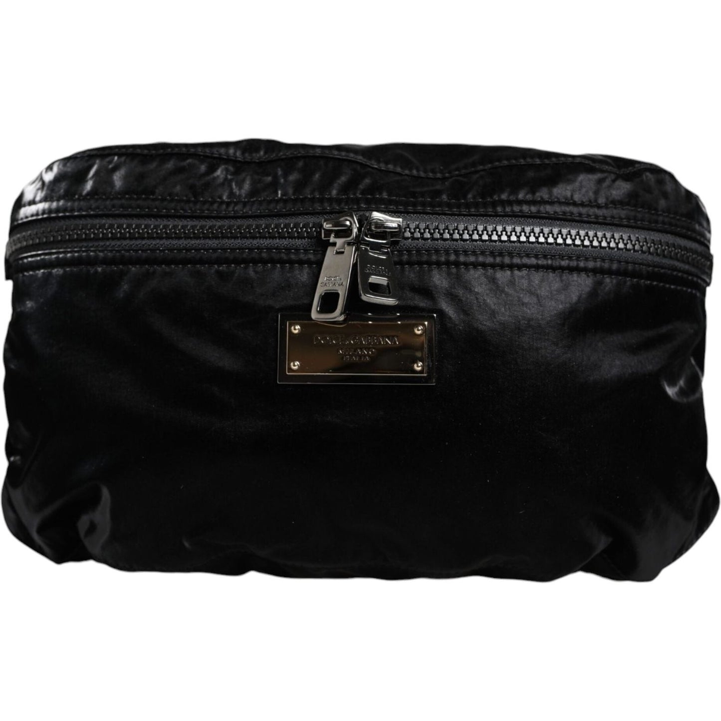 Dolce & Gabbana Black Nylon Fabric Belt Waist Fanny Pack Bag Dolce & Gabbana Black