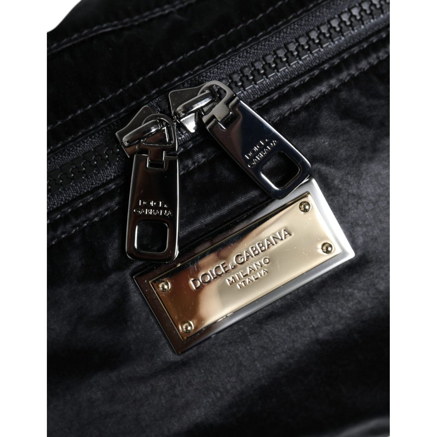 Dolce & Gabbana Black Nylon Fabric Belt Waist Fanny Pack Bag Dolce & Gabbana Black