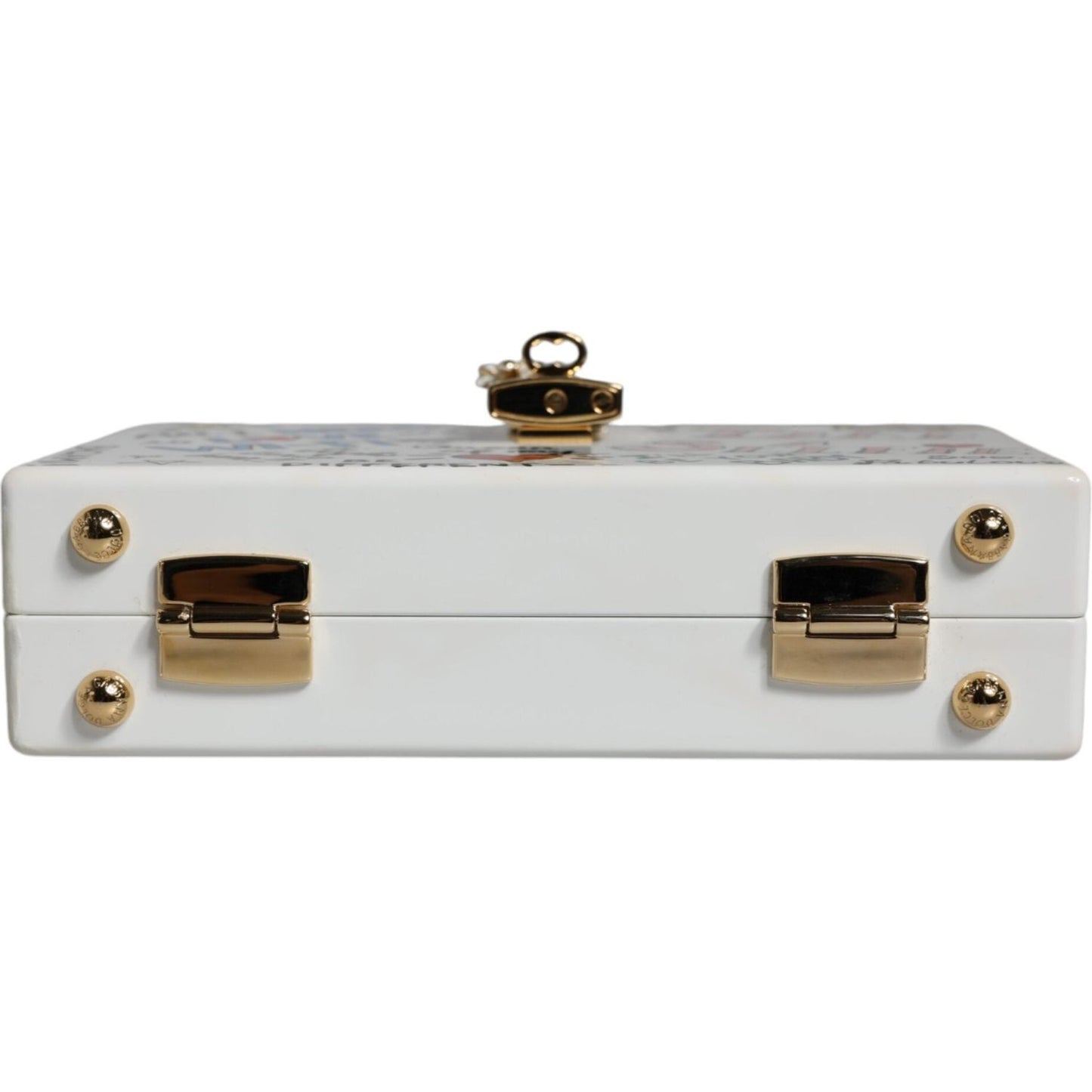 Dolce & Gabbana White Graffiti Print Clutch Crossbody Bag Dolce & Gabbana Gray