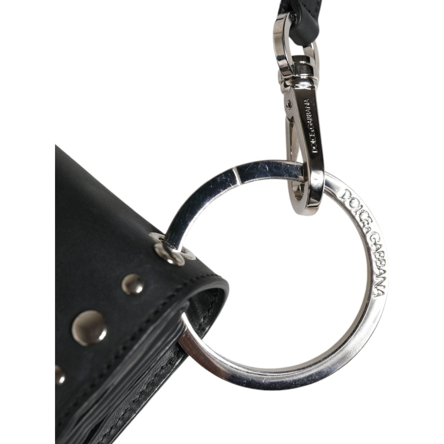 Dolce & Gabbana Black Small Leather Studded Shoulder Crossbody Bag Dolce & Gabbana Dark Slate Gray