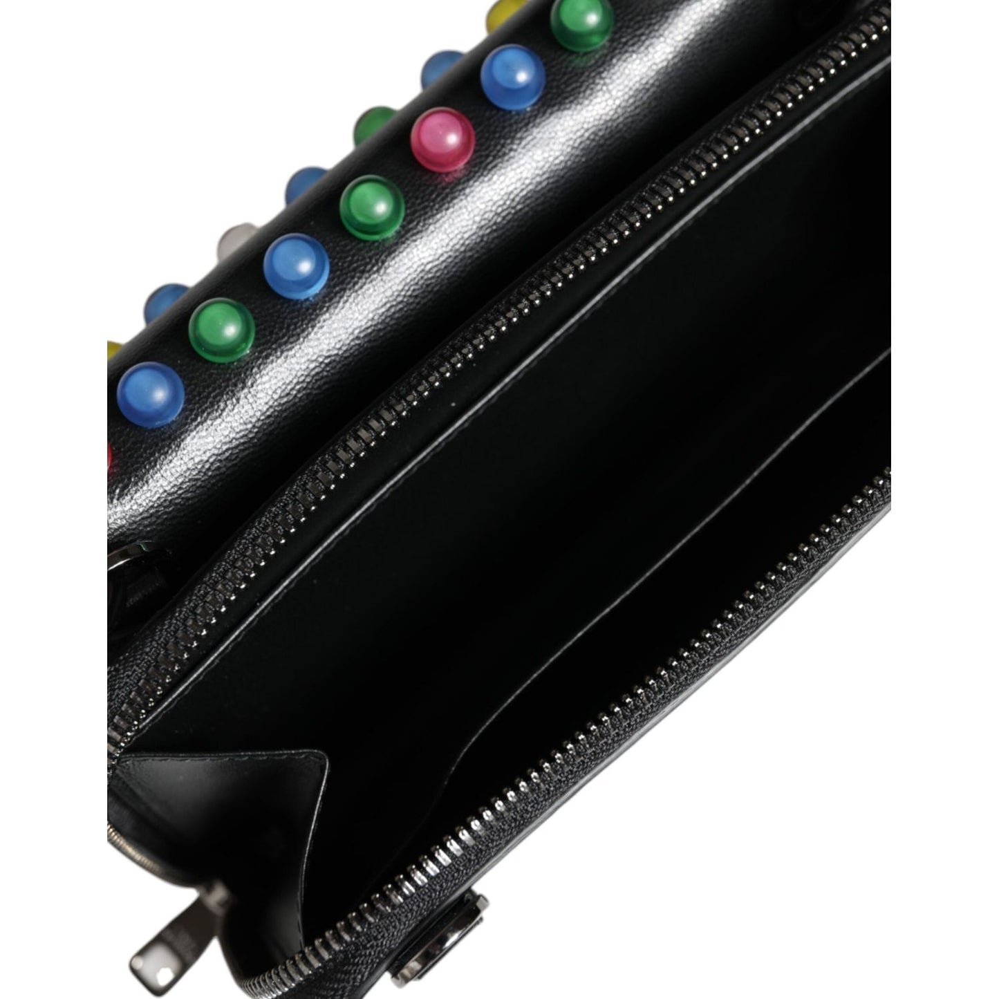 Dolce & Gabbana Black Leather Lighted Top Handle Handbag Bag Dolce & Gabbana Black