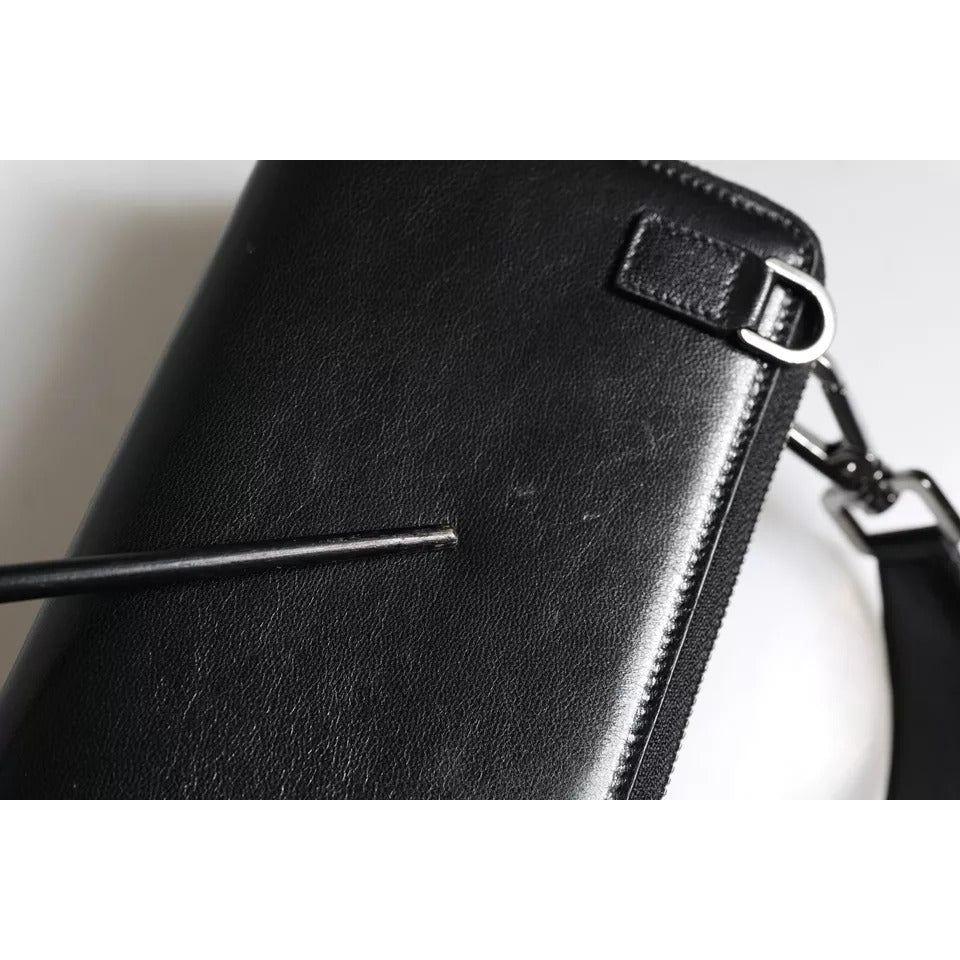 Dolce & Gabbana Black Leather Lighted Top Handle Handbag Bag Dolce & Gabbana Light Gray