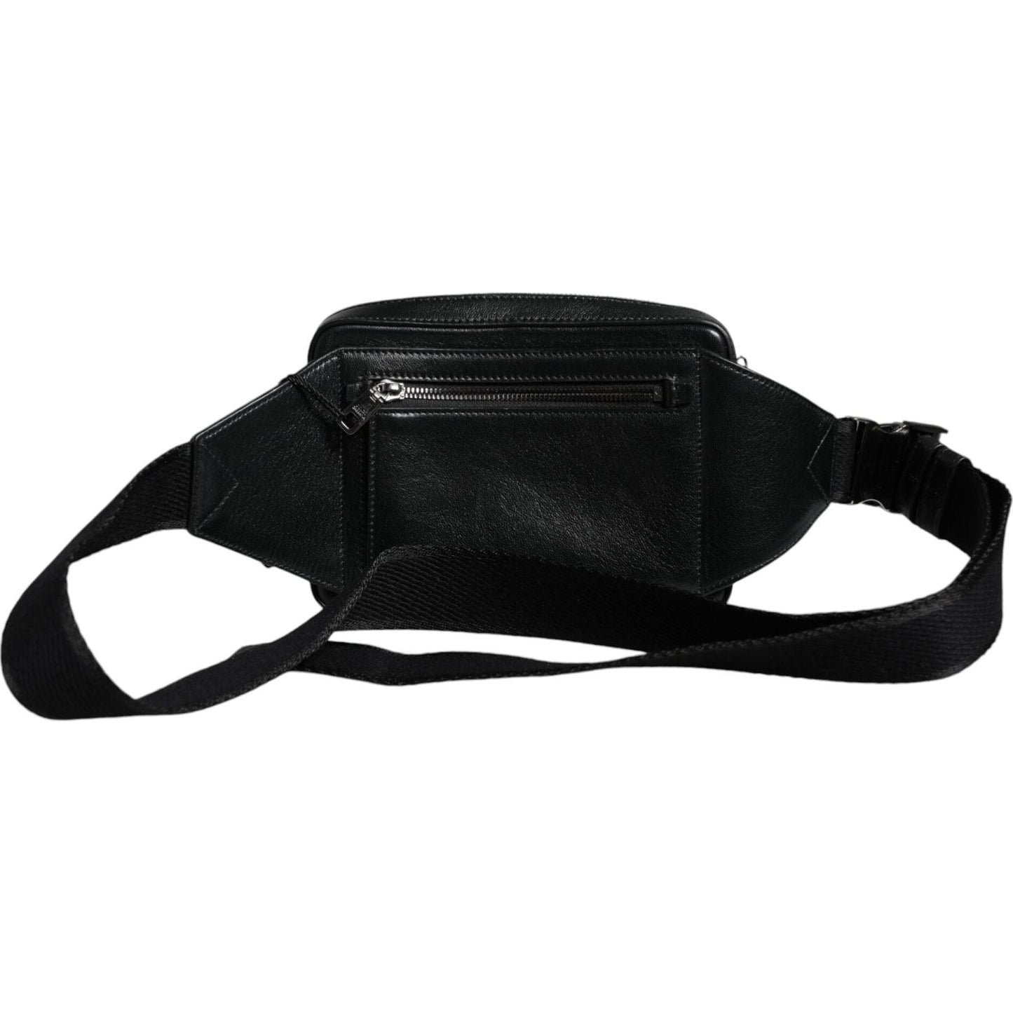 Dolce & Gabbana Black Leather LED Logo Belt Waist Fanny Pack Bag Dolce & Gabbana Black