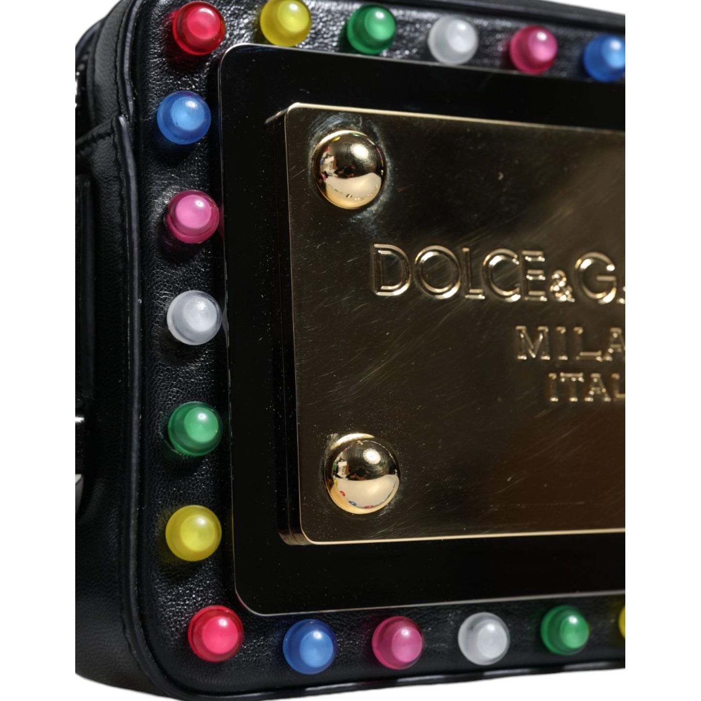 Dolce & Gabbana Black Leather LED Logo Belt Waist Fanny Pack Bag Dolce & Gabbana Black