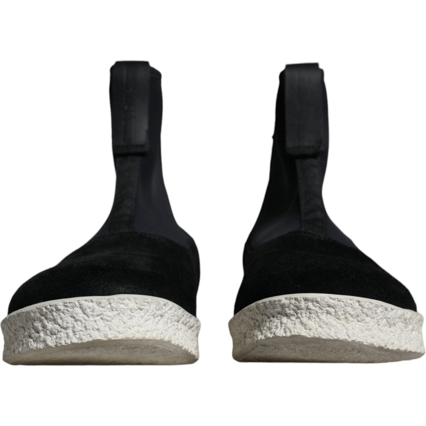 Alexander McQueen Black White Neoprene Takeshi Mid Calf Boots Shoes Alexander McQueen Gray