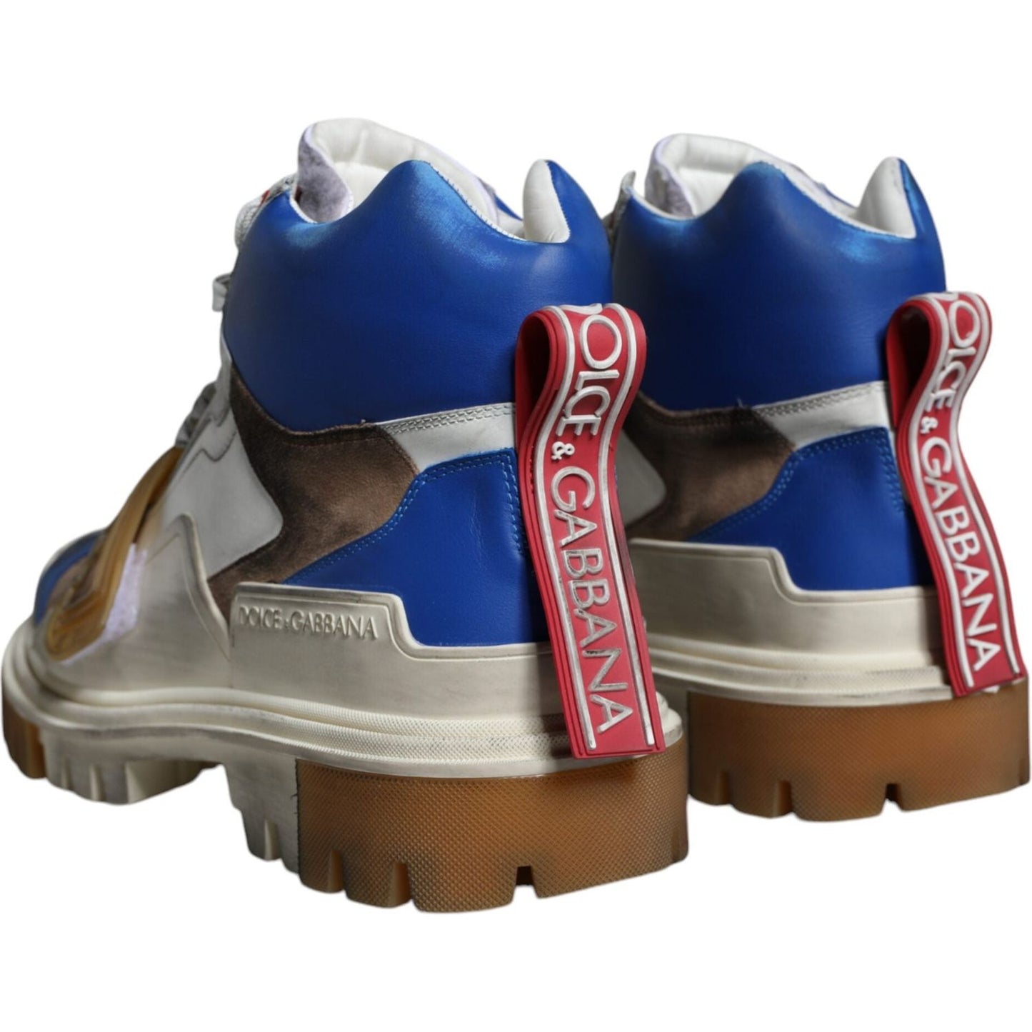 Dolce & Gabbana Multicolor Leather Trekking Sneakers Boots Shoes Dolce & Gabbana Dark Slate Gray