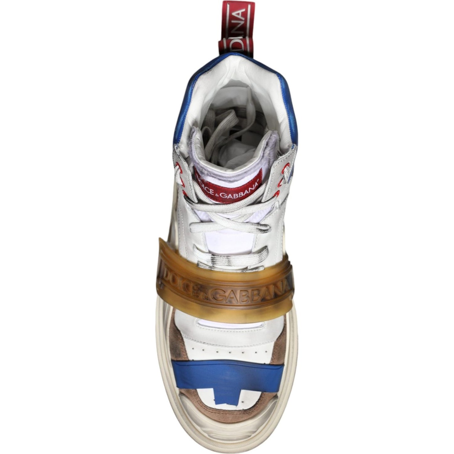 Dolce & Gabbana Multicolor Leather Trekking Sneakers Boots Shoes Dolce & Gabbana Light Gray