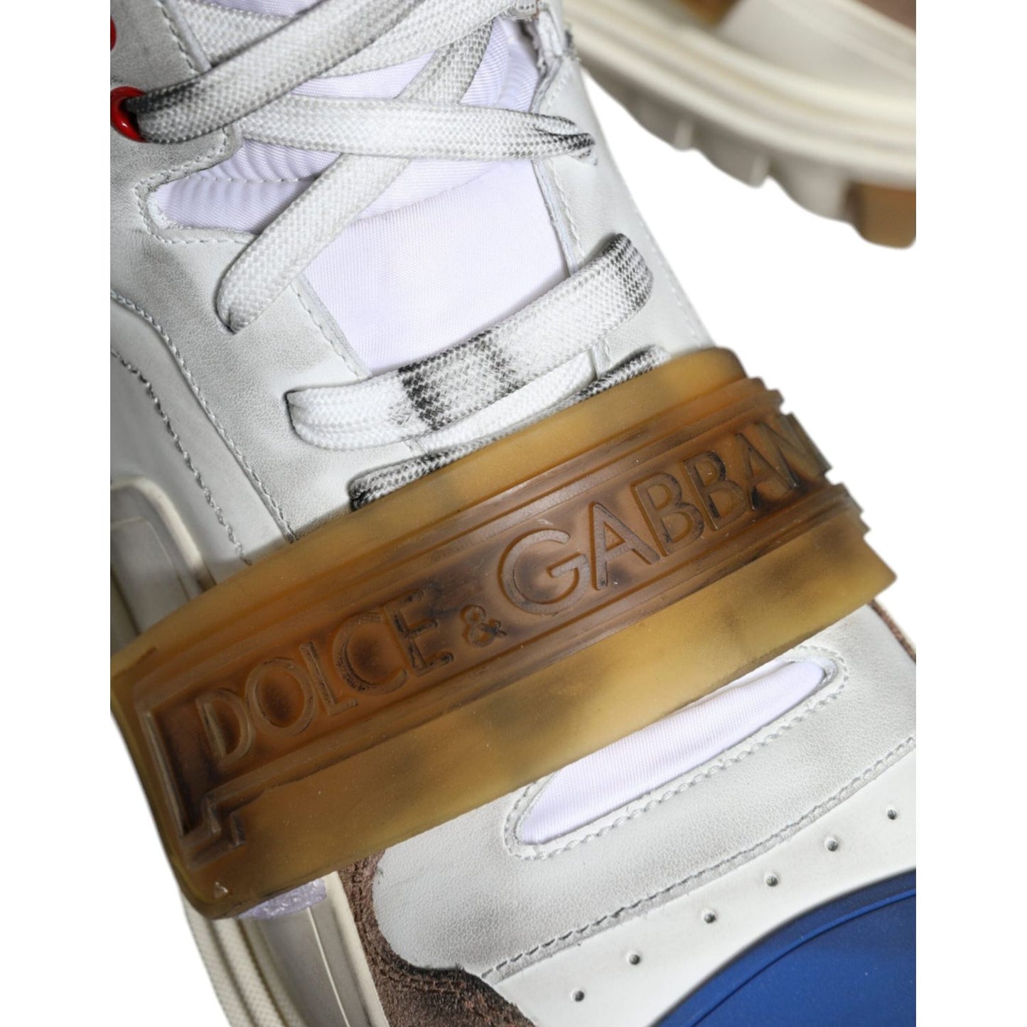 Dolce & Gabbana Multicolor Leather Trekking Sneakers Boots Shoes Dolce & Gabbana Light Gray