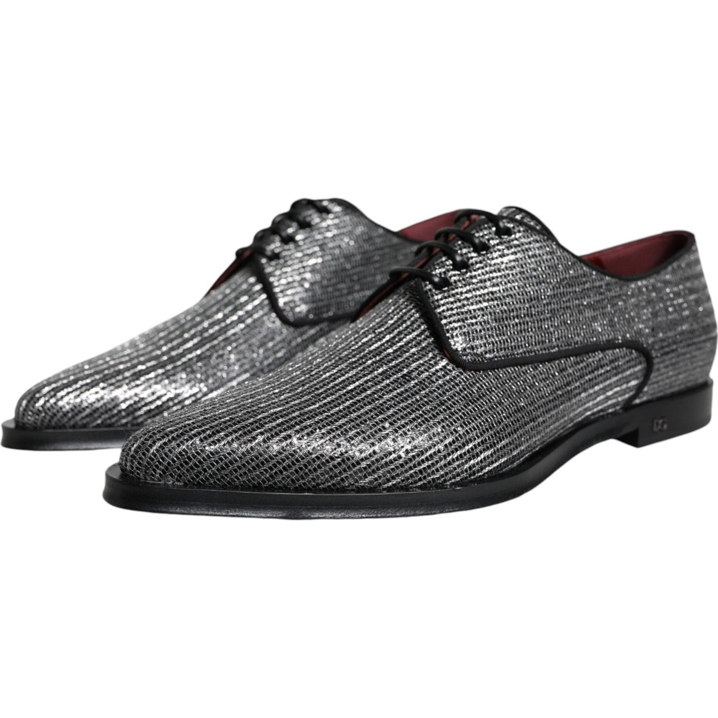 Dolce & Gabbana Silver Polyurethane Derby Formal Dress Shoes Dolce & Gabbana Dark Slate Gray