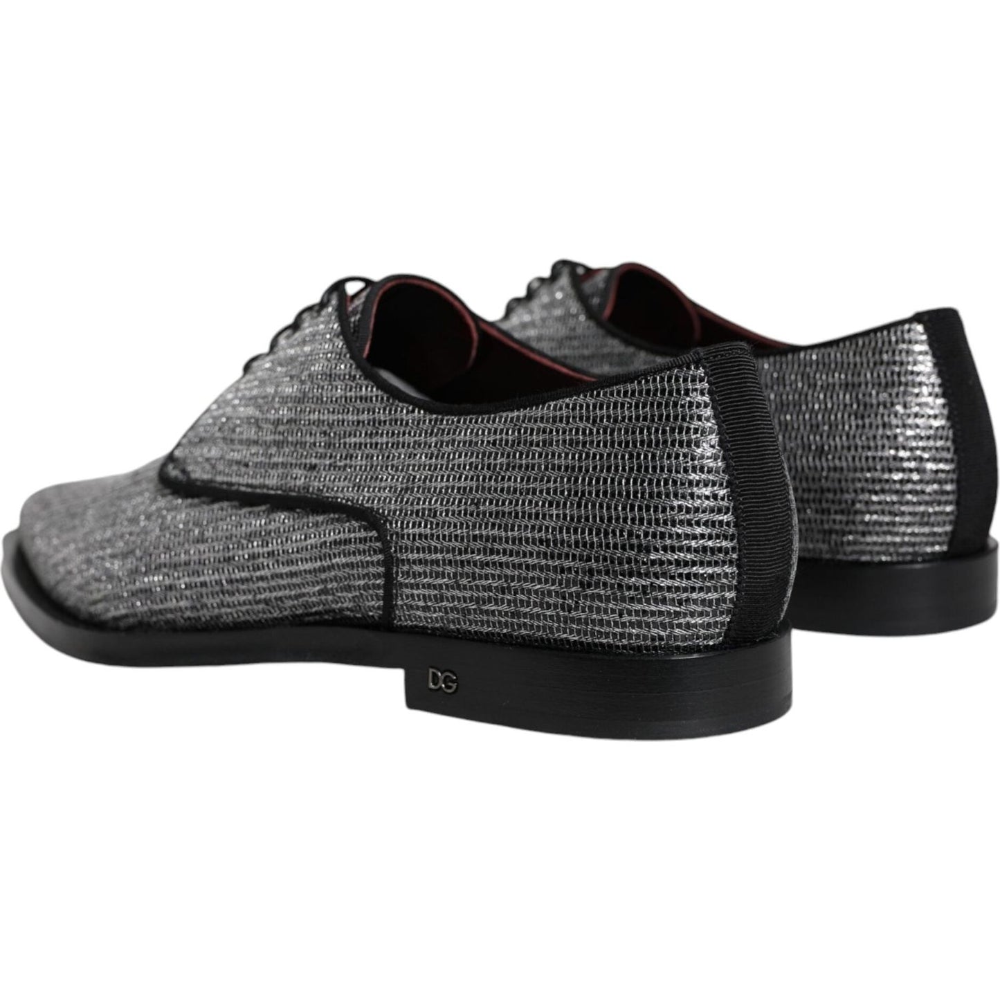 Dolce & Gabbana Silver Polyurethane Derby Formal Dress Shoes Dolce & Gabbana Dark Slate Gray