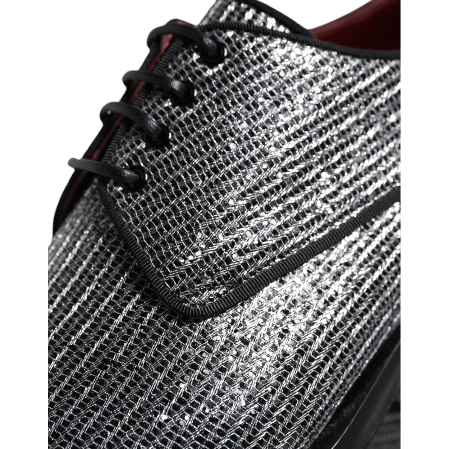 Dolce & Gabbana Silver Polyurethane Derby Formal Dress Shoes Dolce & Gabbana Dark Slate Gray