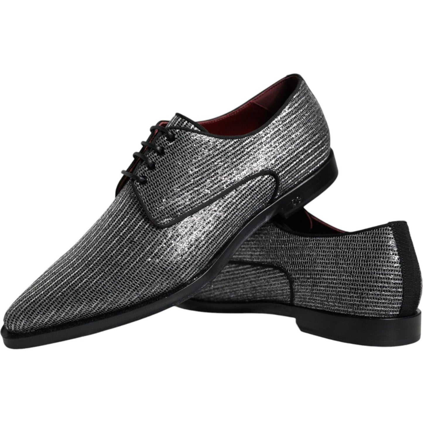 Dolce & Gabbana Silver Polyurethane Derby Formal Dress Shoes Dolce & Gabbana Dark Slate Gray
