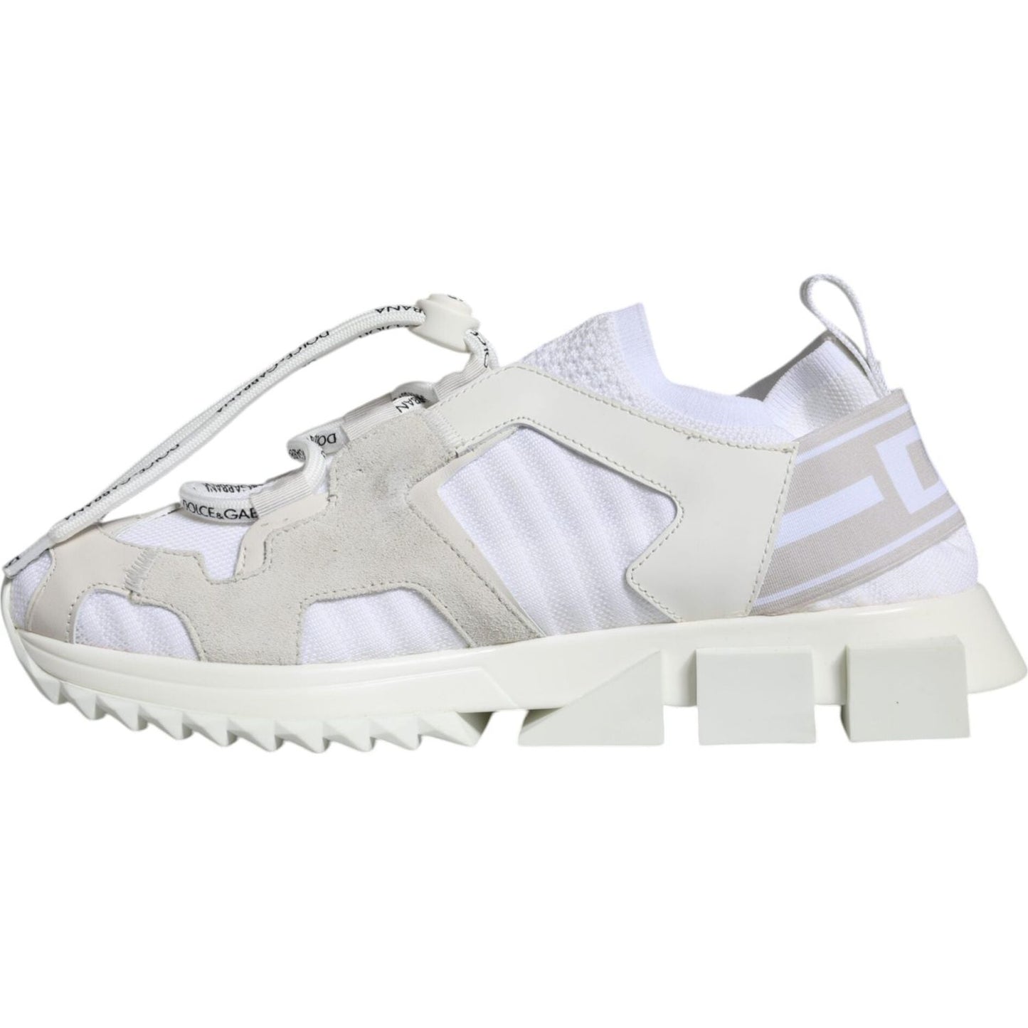 Dolce & Gabbana White Mesh Sorrento Trekking Sneakers Shoes Dolce & Gabbana Light Gray