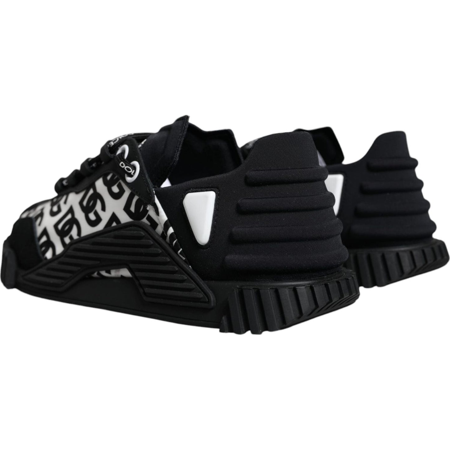 Dolce & Gabbana Black Logo Lace Up Low Top NS1 Sneakers Shoes Dolce & Gabbana Black