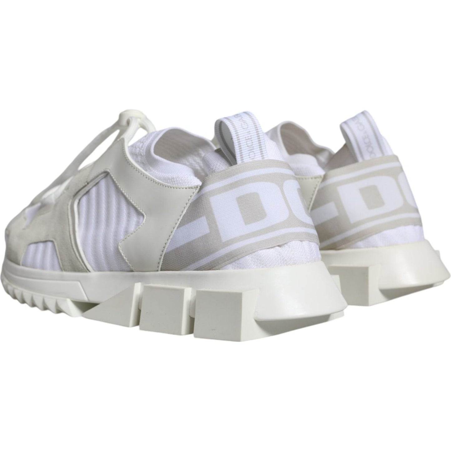 Dolce & Gabbana White Mesh Sorrento Trekking Sneakers Shoes Dolce & Gabbana Gray