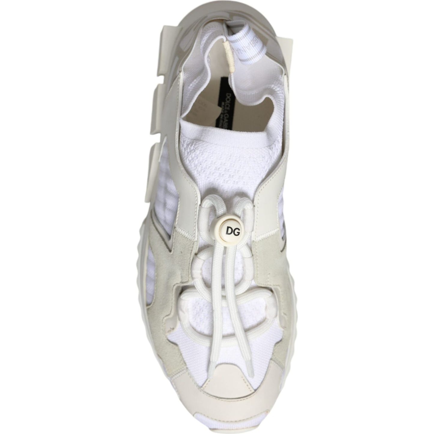 Dolce & Gabbana White Mesh Sorrento Trekking Sneakers Shoes Dolce & Gabbana Light Gray