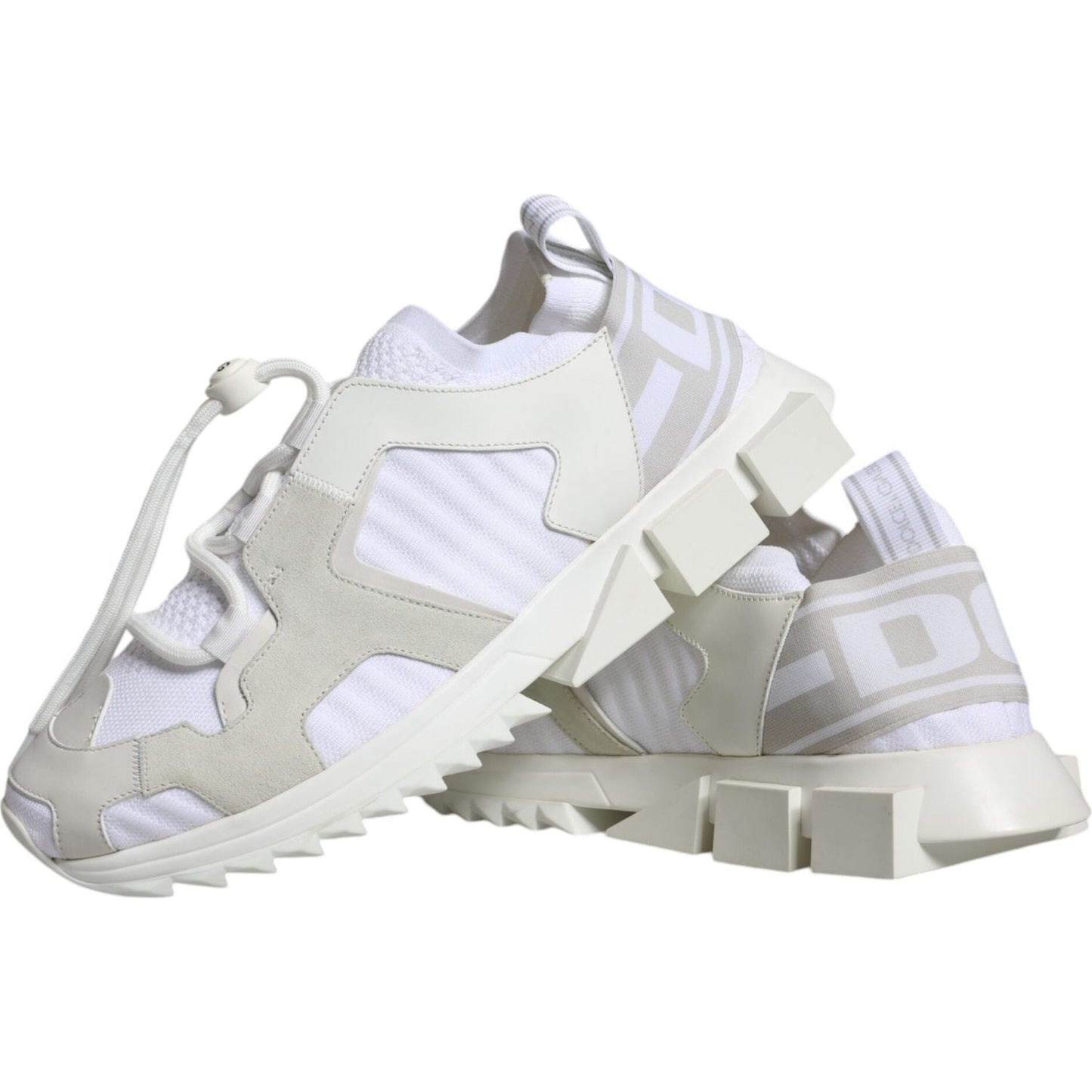 Dolce & Gabbana White Mesh Sorrento Trekking Sneakers Shoes Dolce & Gabbana Light Gray