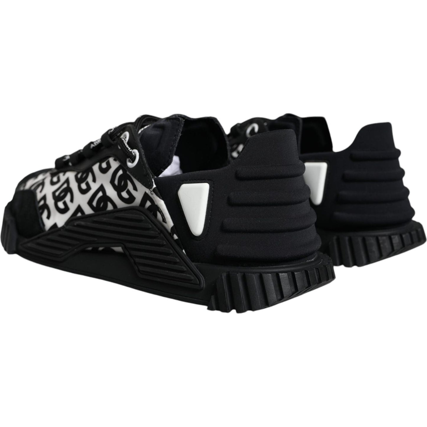 Dolce & Gabbana Black Logo Lace Up Low Top NS1 Sneakers Shoes Dolce & Gabbana Black