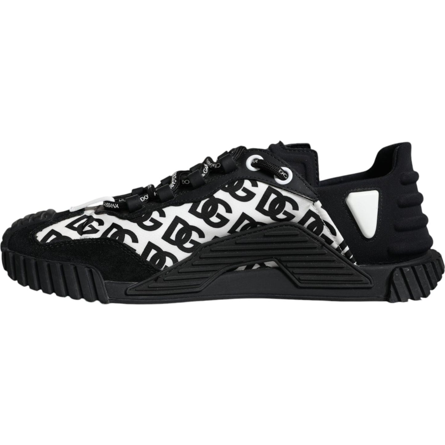 Dolce & Gabbana Black Logo Lace Up Low Top NS1 Sneakers Shoes Dolce & Gabbana Black