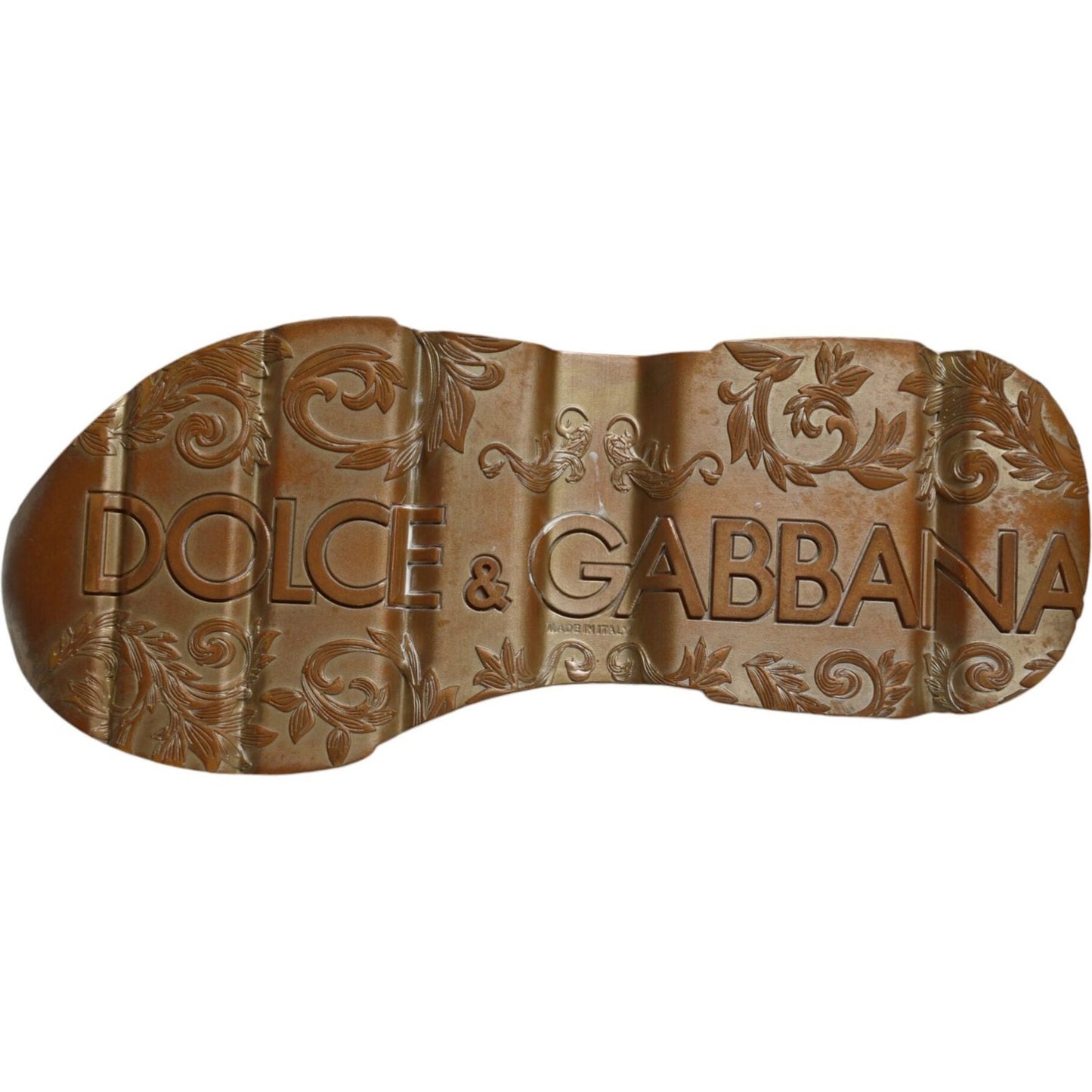 Dolce & Gabbana White Gold DAYMASTER Leather Sneakers Shoes Dolce & Gabbana Dark Olive Green