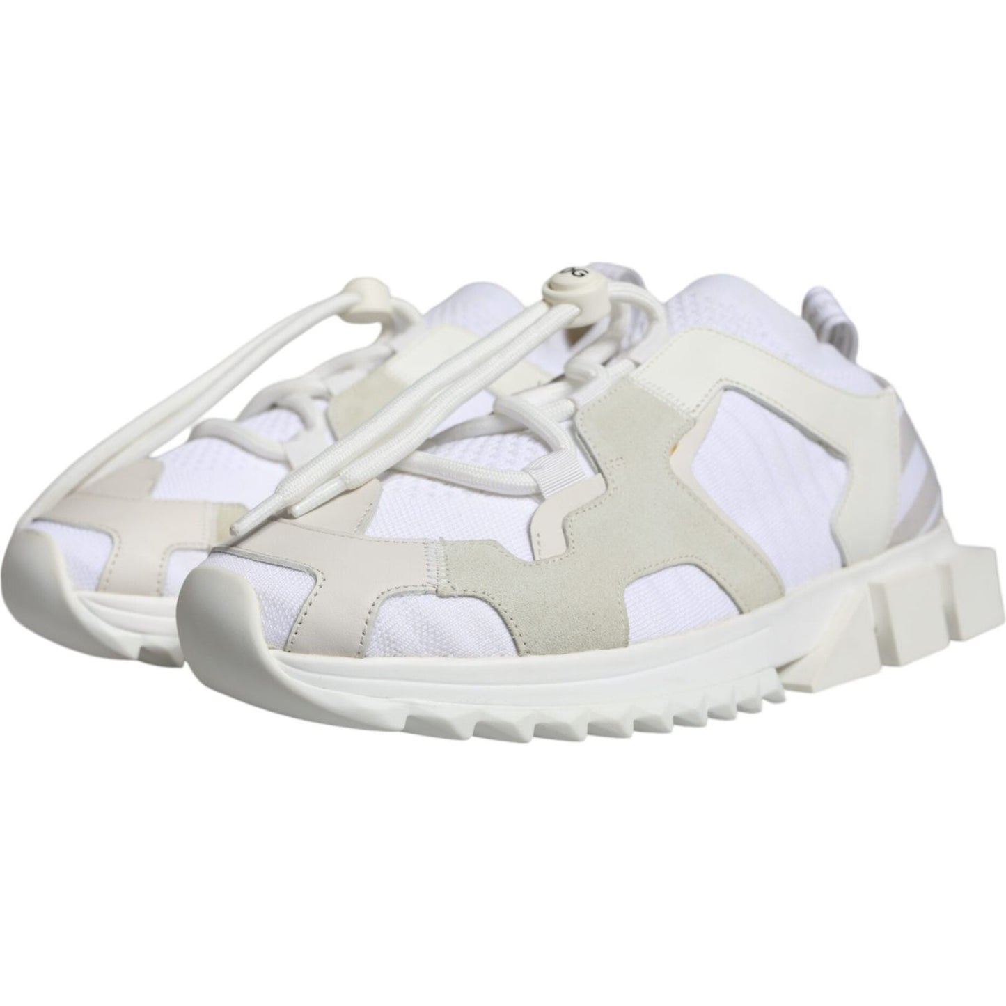Dolce & Gabbana White Mesh Sorrento Trekking Sneakers Shoes Dolce & Gabbana Light Gray