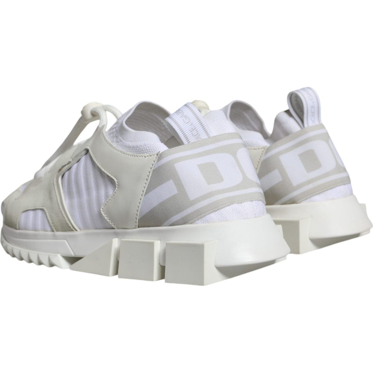 Dolce & Gabbana White Mesh Sorrento Trekking Sneakers Shoes Dolce & Gabbana Gray