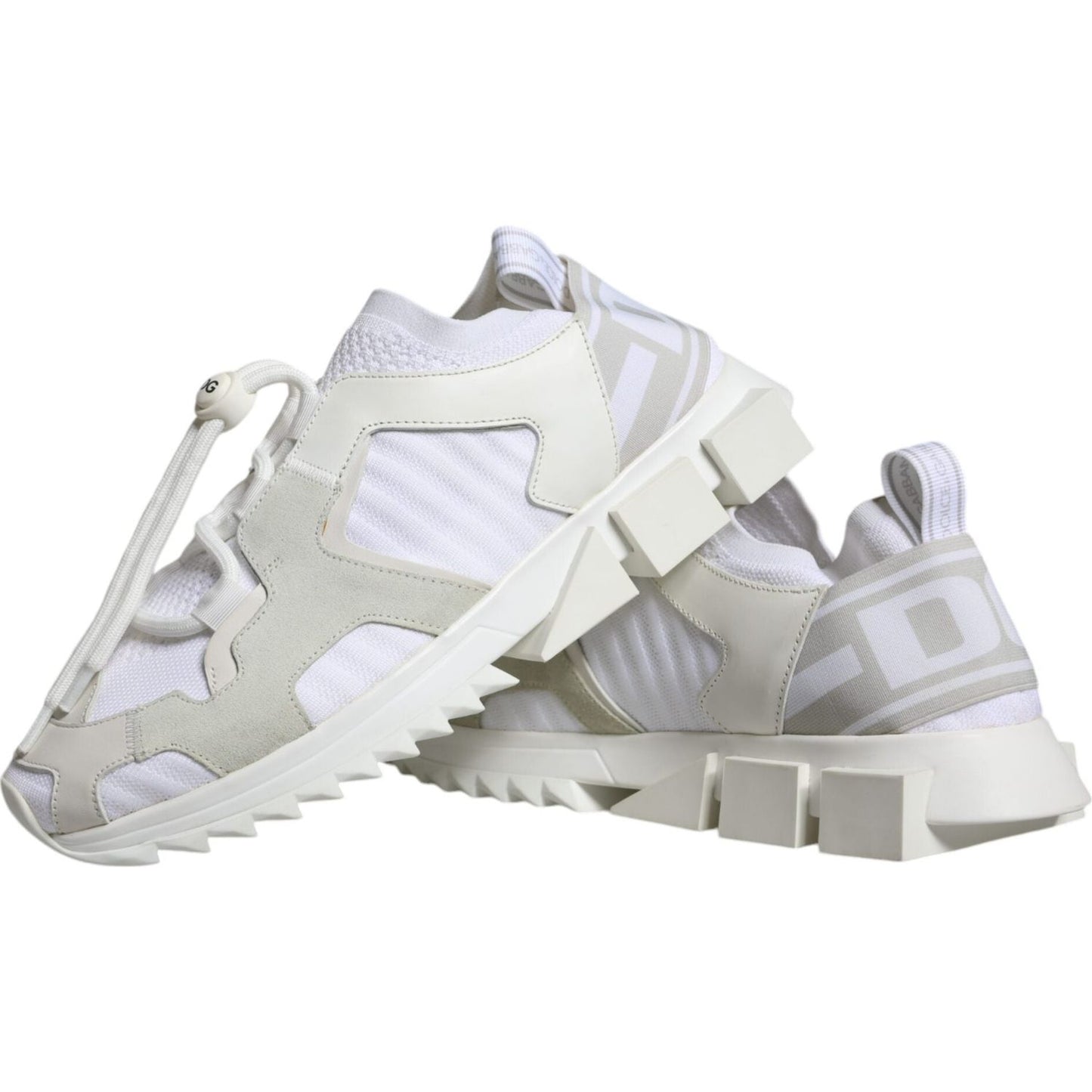 Dolce & Gabbana White Mesh Sorrento Trekking Sneakers Shoes Dolce & Gabbana Light Gray