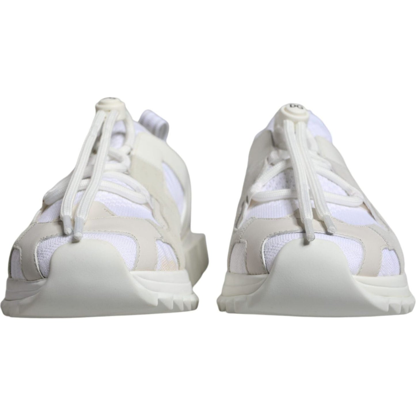 Dolce & Gabbana White Mesh Sorrento Trekking Sneakers Shoes Dolce & Gabbana Light Gray