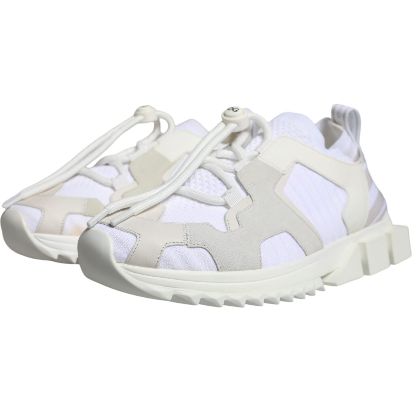Dolce & Gabbana White Mesh Sorrento Trekking Sneakers Shoes Dolce & Gabbana Light Gray